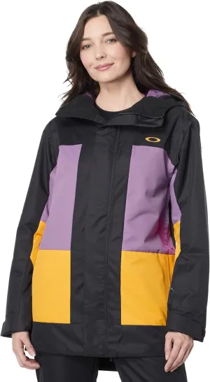 Oakley Women's Standard Beaufort RC Insulated Jacket, Black/Purple/Amber Yellow, X-Large