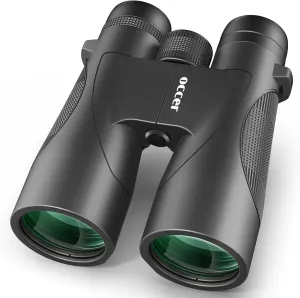 occer 12x50 Binoculars for Adults High Powered - HD Bird Watching Binocular for Hunting with Clear Vision - Easy Focus Binoculars with Long Range for Hiking Travel Cruise Trip Concert Stargazing
