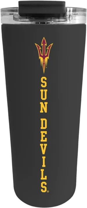 Officially Licensed Collegiate Stainless Steel Tumbler - Double Walled Insulated Travel Thermos - 24 oz (Arizona St. Black)