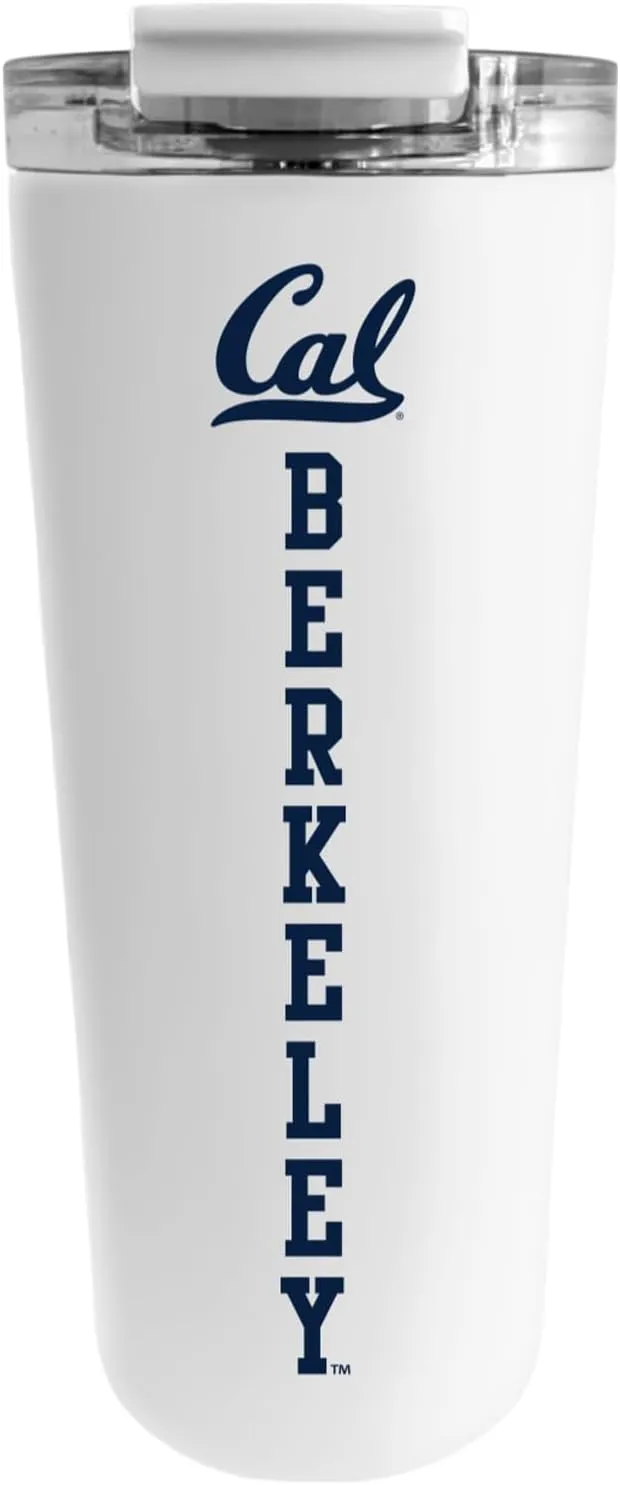 Officially Licensed Collegiate Stainless Steel Tumbler - Double Walled Insulated Travel Thermos - 24 oz (California White)