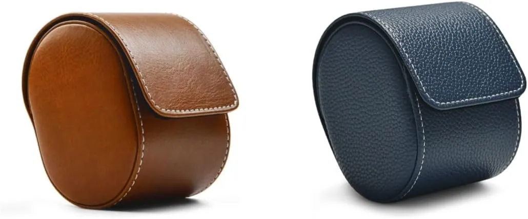 Oirlv Luxury Leather Watch Case Bundle - Stylish, Portable Travel Organizer and Gift Box for Men and Women, Waterproof and Dustproof