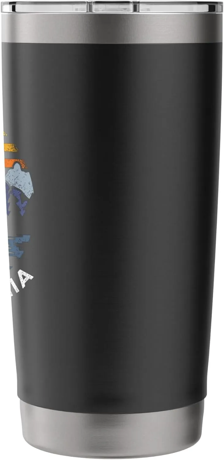 Ojai California Mountains CA Camping Lake Sunset Vacation Stainless Steel Insulated Tumbler