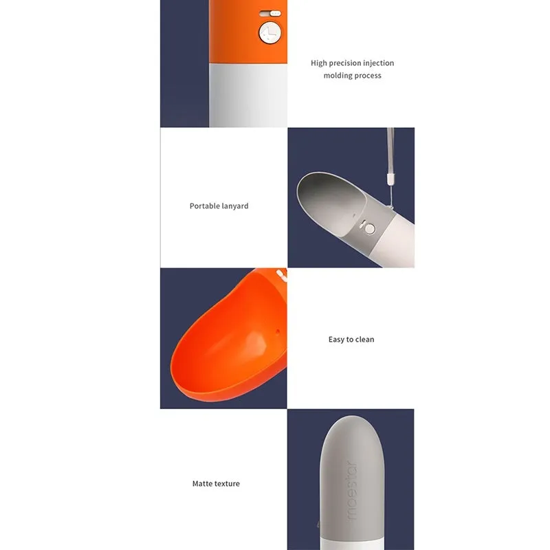 OPERA MOESTAR Rocket Pet Water Bottle Portable Dog Water Cup | Leak-Proof | One-Hand Use | BPA-Free Travel Dispenser