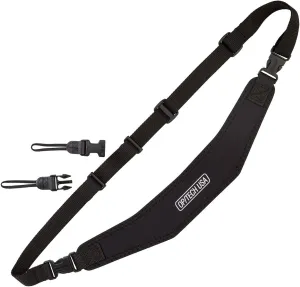 OP/TECH USA Utility Strap – Sling with Uni-Loop Connectors | Padded Camera Strap with Quick Release Clips, Compatible with DSLR, Binoculars, Polaroid, Film Cameras | Vintage Style, Lightweight (Black)