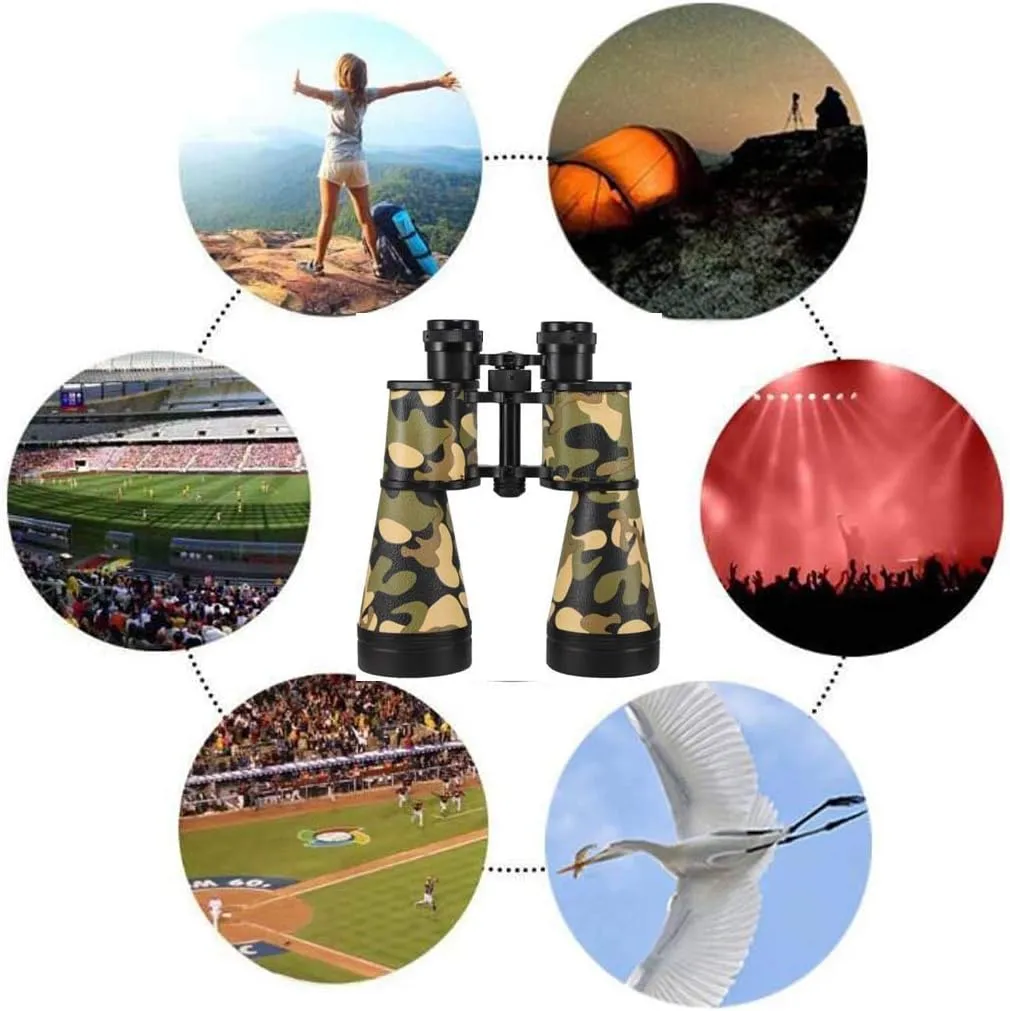 Outdoor Binoculars HD Low Light NightTelescope for Bird Watching Travel Stargazing Hunting Concerts Sports