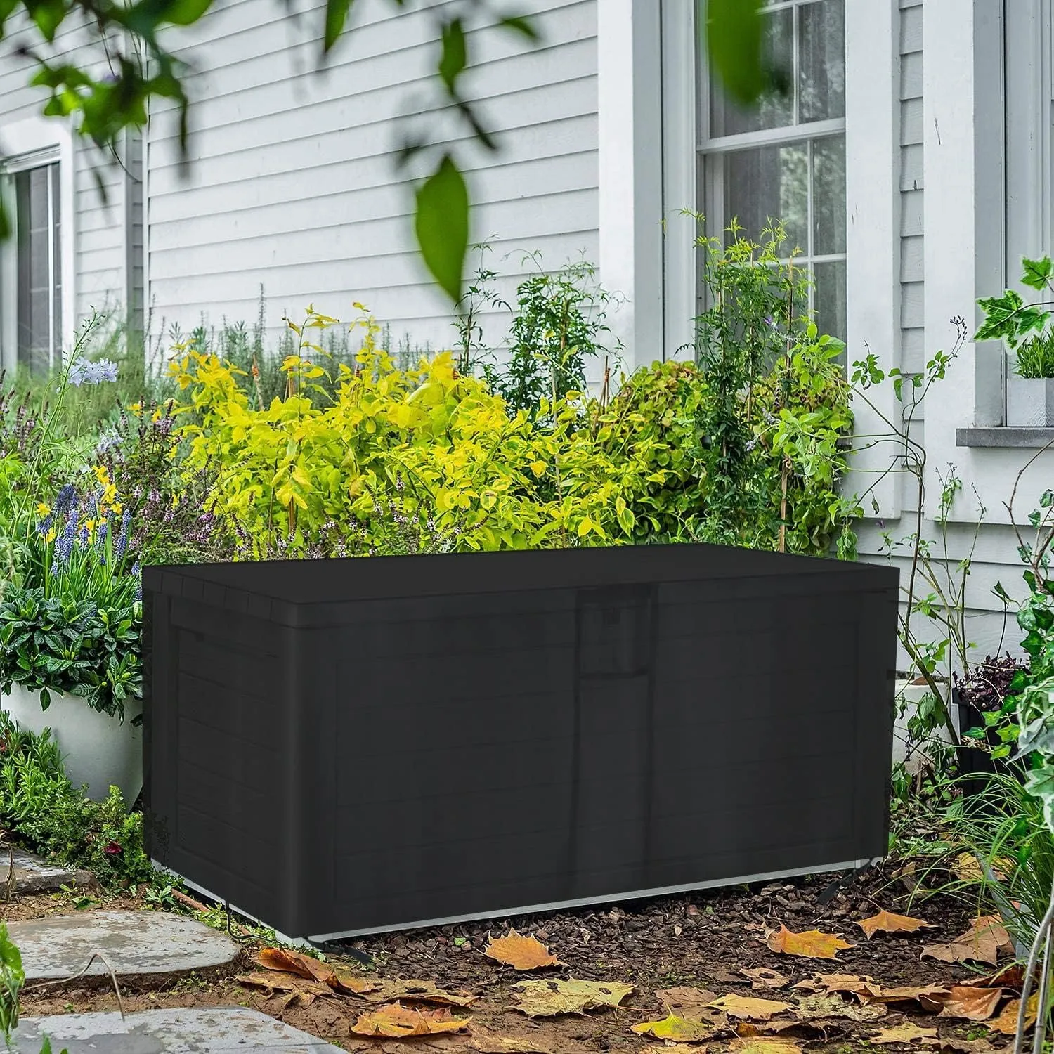 Outdoor Deck Storage Box Cover for 80 Gallon Deck Boxes,Waterproof Patio Storage Box Cover - 40 X 25 X 26 Inch