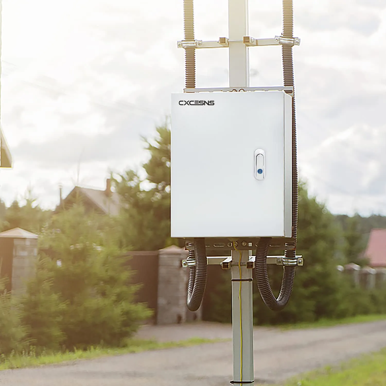 Outdoor Electrical Box 12 x 10 x 6''D NEMA 4X Enclosure Steel Box, Waterproof & Dustproof Outdoor/Indoor Lockable Electrical Junction Box, with Mounting Plate