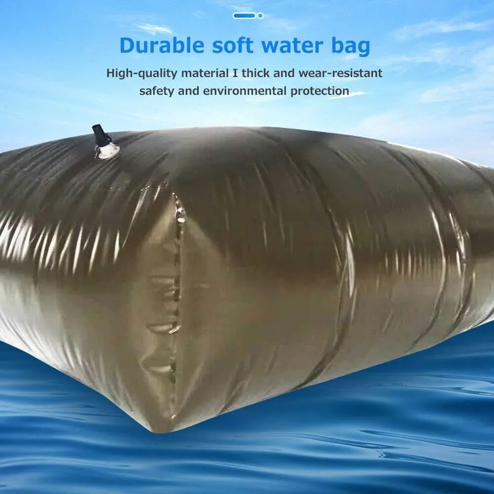 Outdoor Large Capacity Foldable Water Storage Container, Flexible Water Bag with Faucet, Portable Rain Barrel for Gardening, Emergency Water Tank(500(132gal))