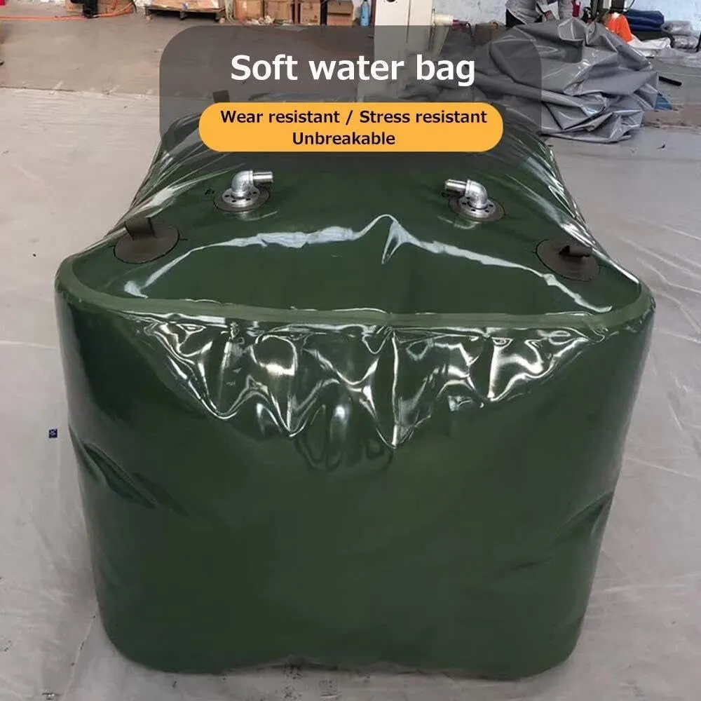 Outdoor Large Capacity Foldable Water Storage Container, Flexible Water Bag with Faucet, Portable Rain Barrel for Gardening, Emergency Water Tank(500(132gal))
