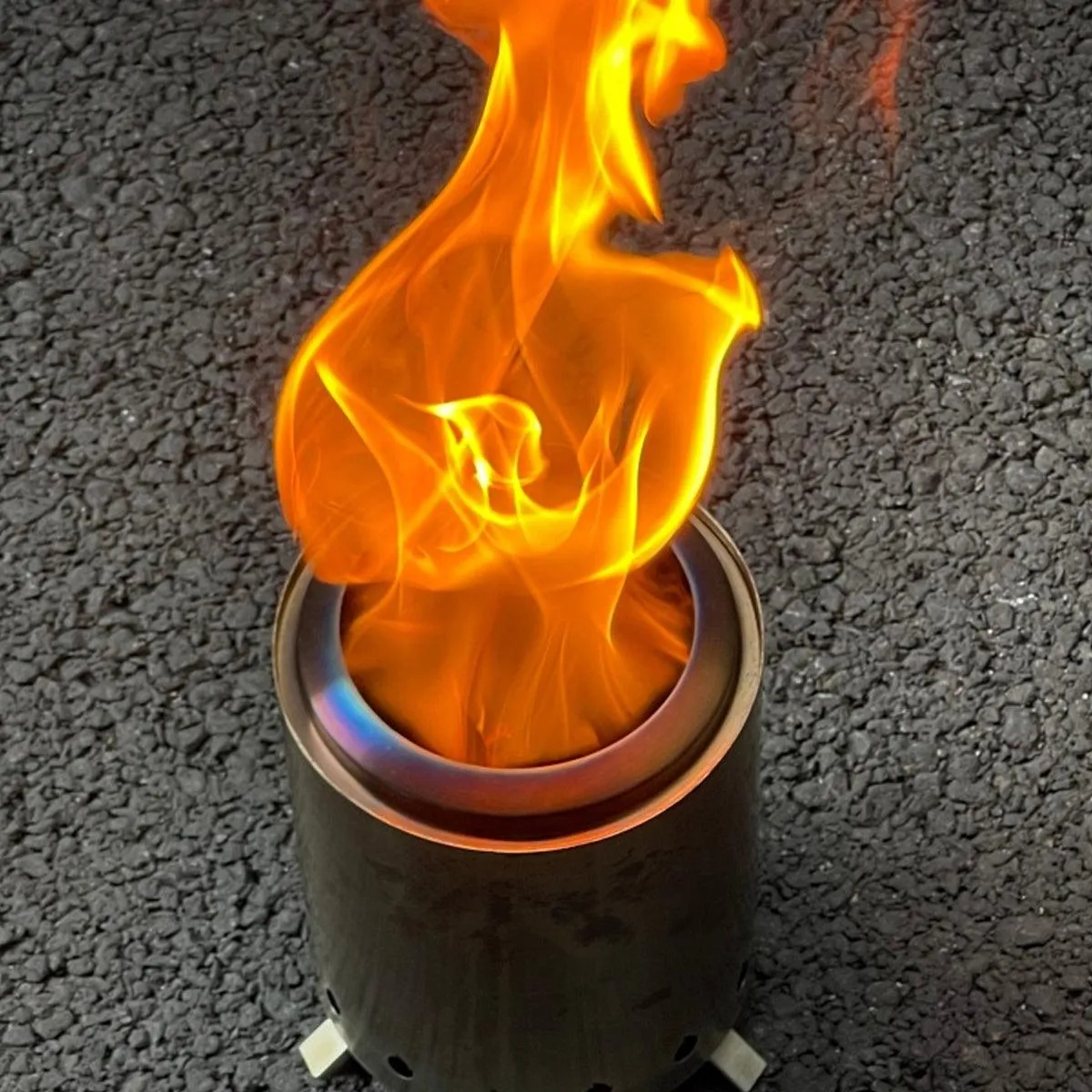 Outdoor Mini Tabletop Fire Pit Portable Low Smoke Stove with Stand for Camping
