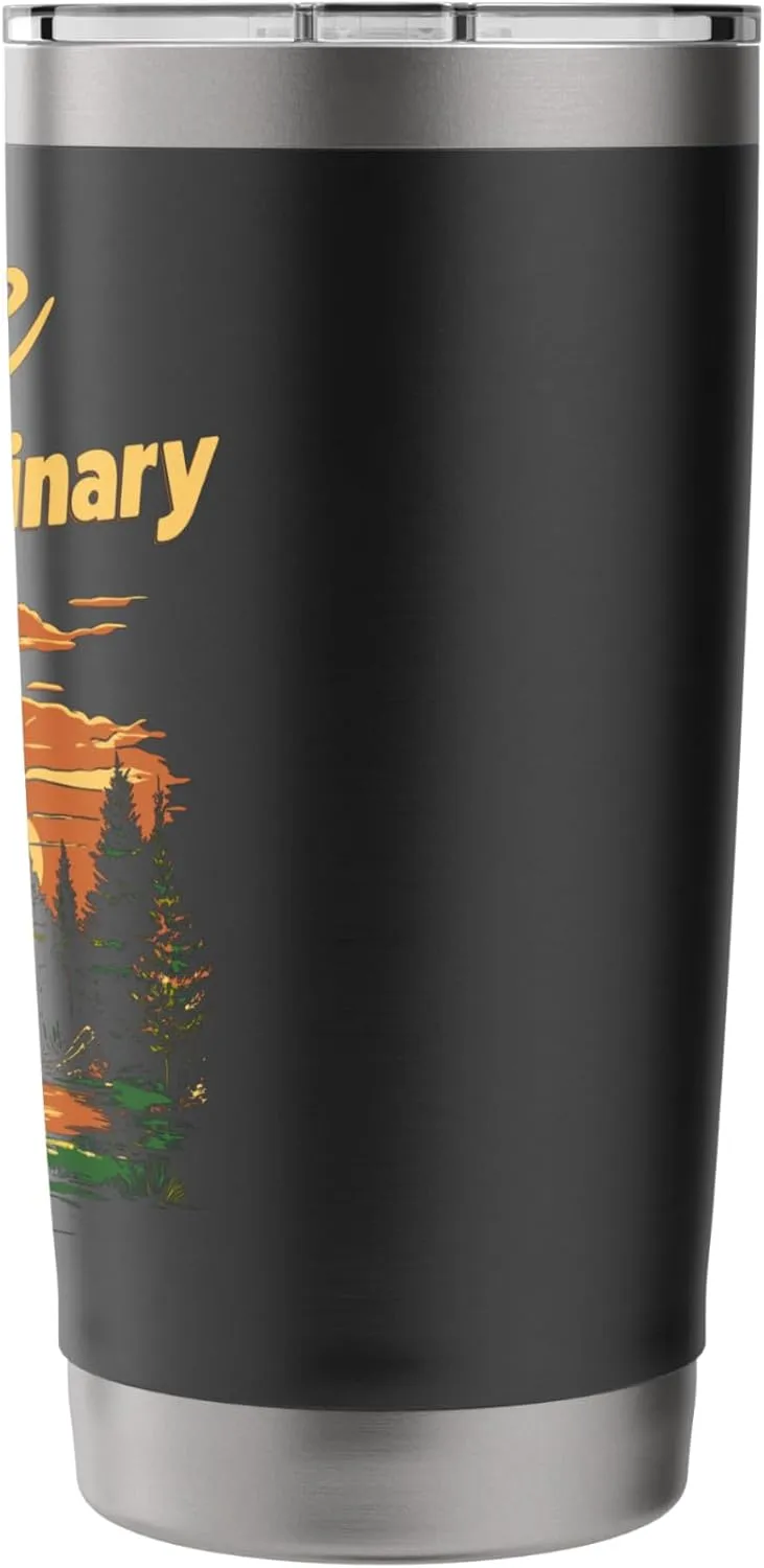 Outdoor Off-Grid Adventure RV Road Trip Camping Sunset Scene Stainless Steel Insulated Tumbler