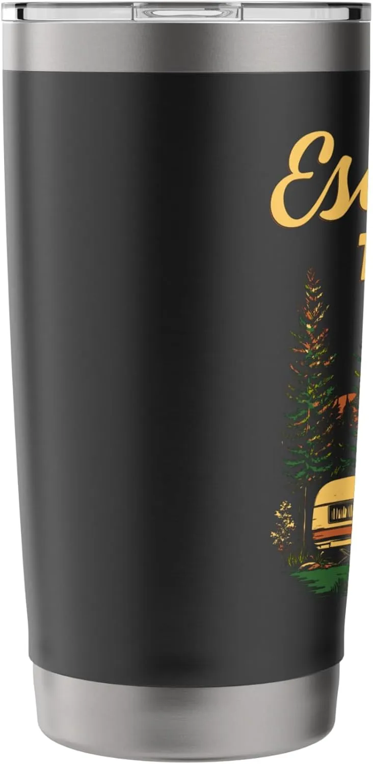 Outdoor Off-Grid Adventure RV Road Trip Camping Sunset Scene Stainless Steel Insulated Tumbler
