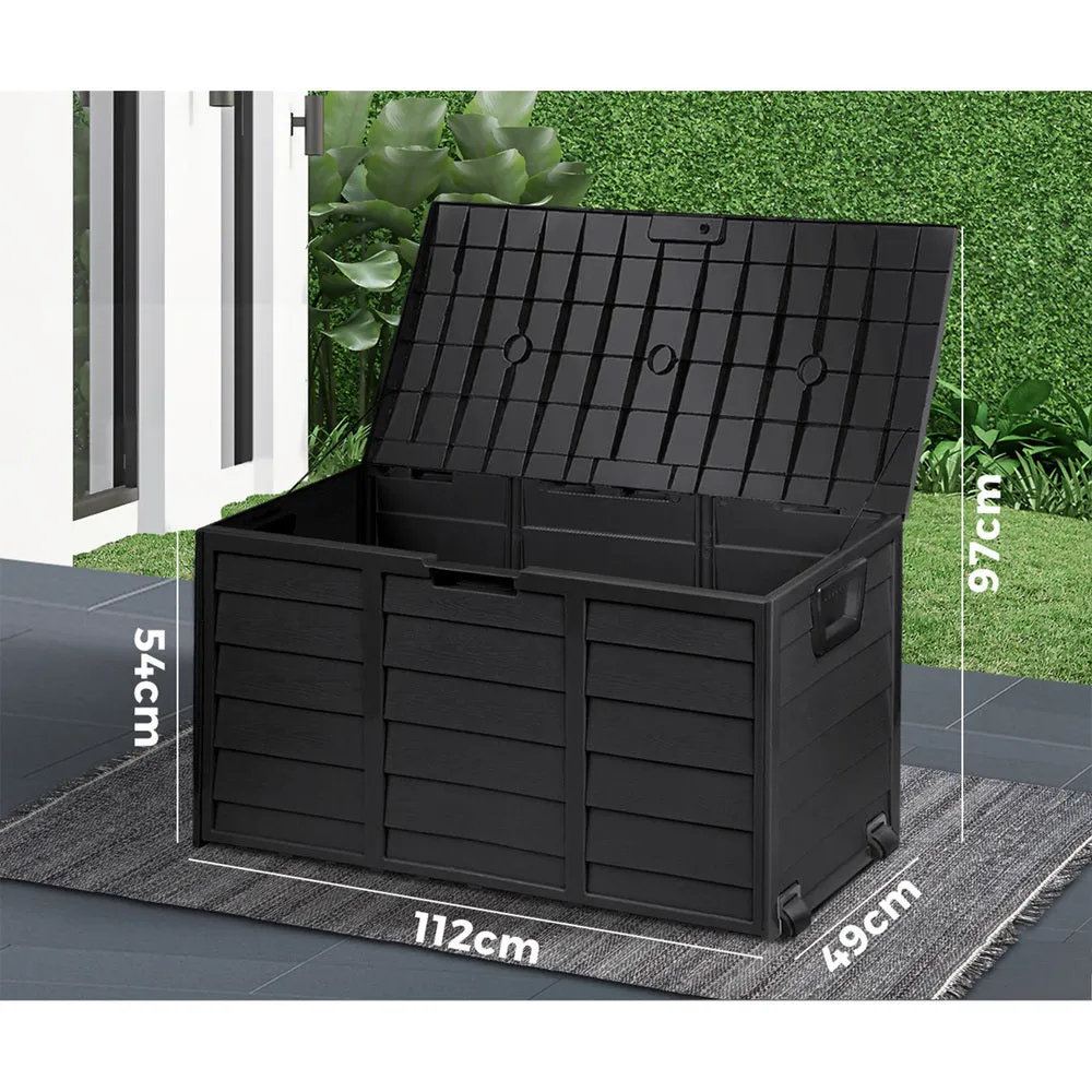 Outdoor Storage Box Cabinet Container Garden Chest Deck Tool Lockable 290L