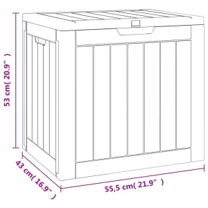 Outdoor Storage Box Patio Furniture Garden Storage Chest Polypropylene