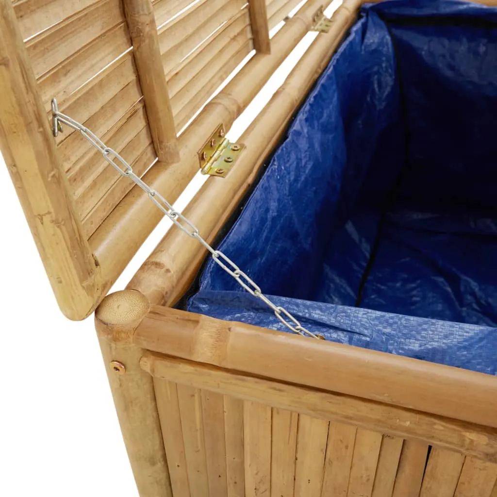 Outdoor Storage Box Patio Furniture Garden Storage Chest Seat Bamboo