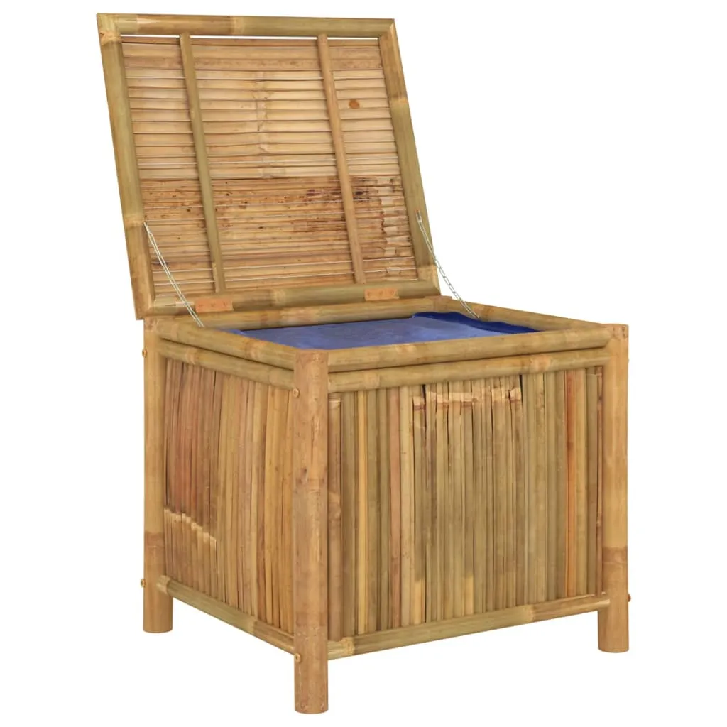 Outdoor Storage Box Patio Furniture Garden Storage Chest Seat Bamboo
