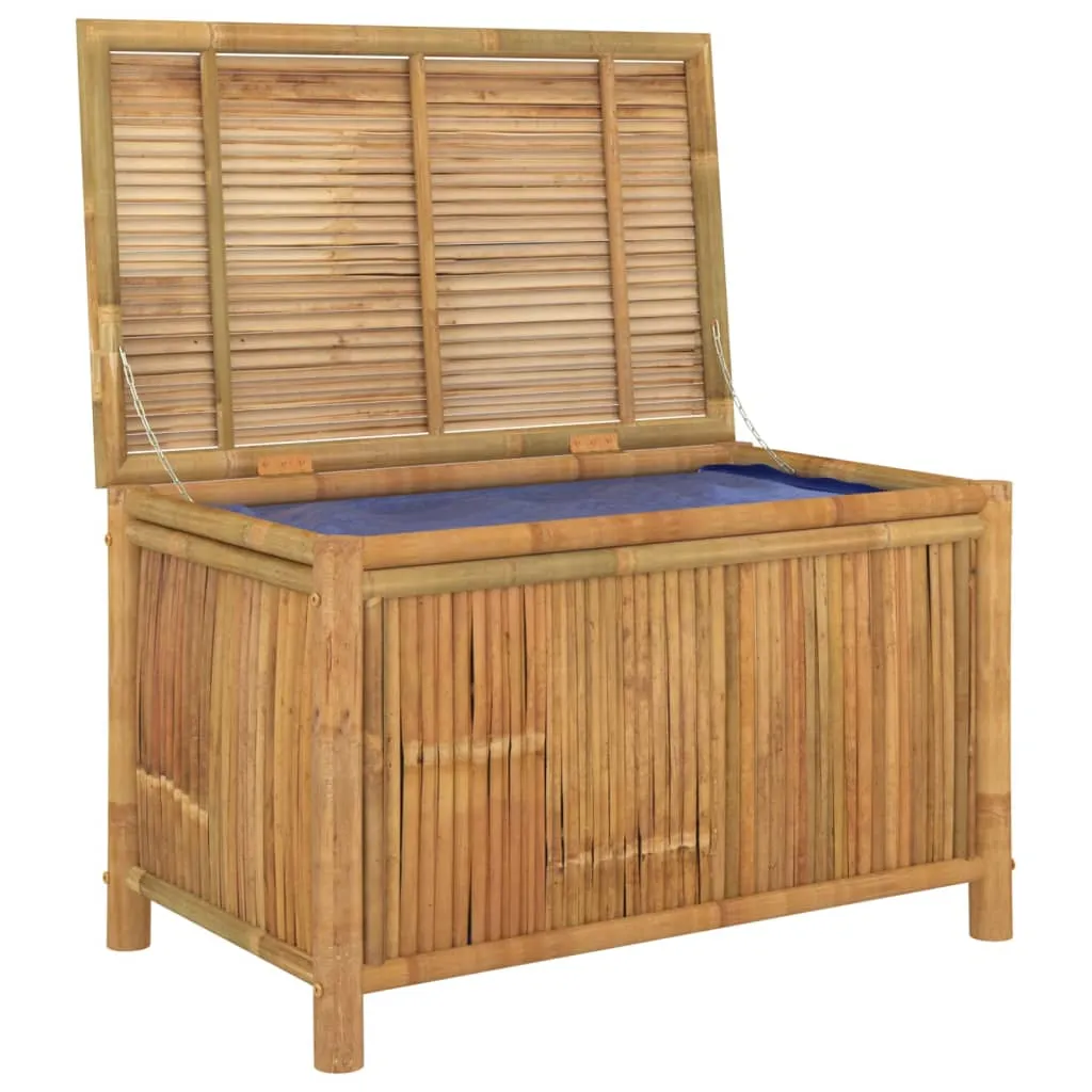 Outdoor Storage Box Patio Furniture Garden Storage Chest Seat Bamboo