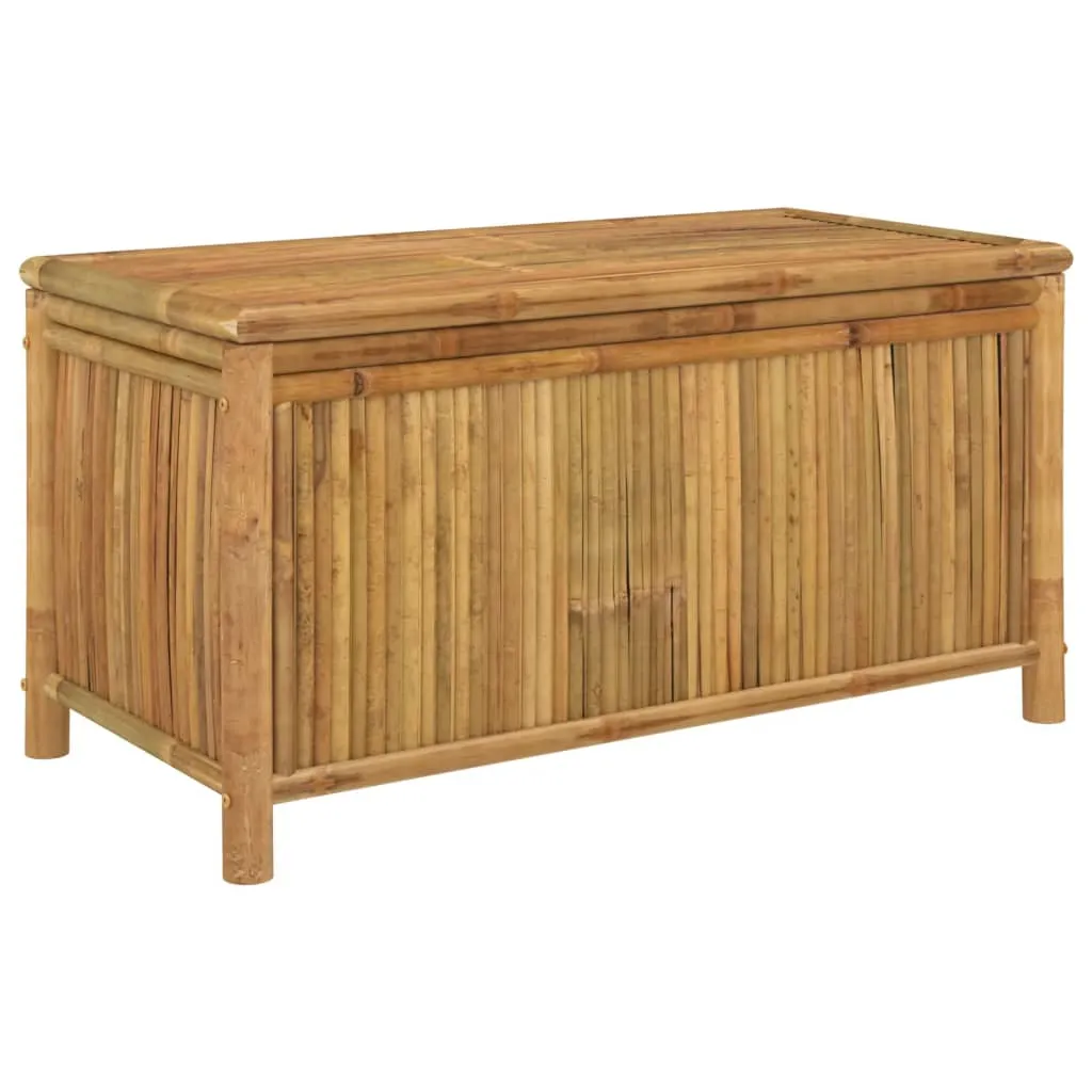 Outdoor Storage Box Patio Furniture Garden Storage Chest Seat Bamboo