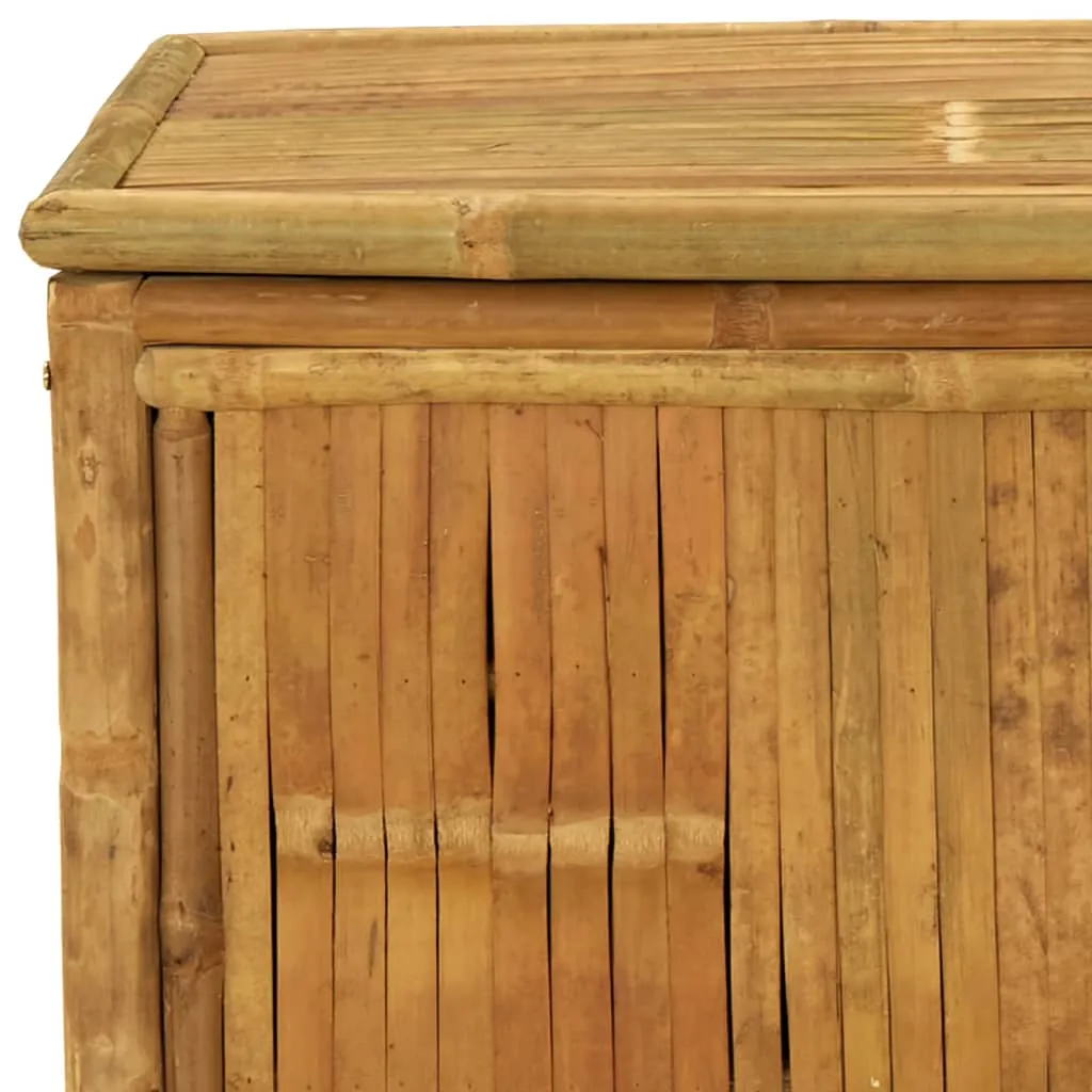 Outdoor Storage Box Patio Furniture Garden Storage Chest Seat Bamboo