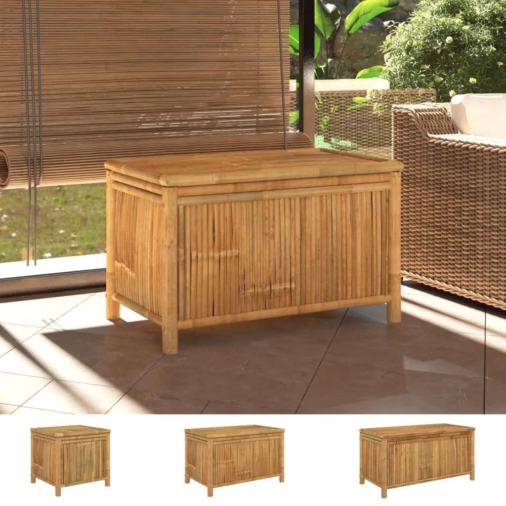 Outdoor Storage Box Patio Furniture Garden Storage Chest Seat Bamboo