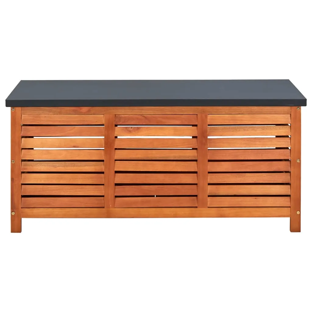 Outdoor Storage Deck Box Chest for Patio Cushions Solid Eucalyptus Wood