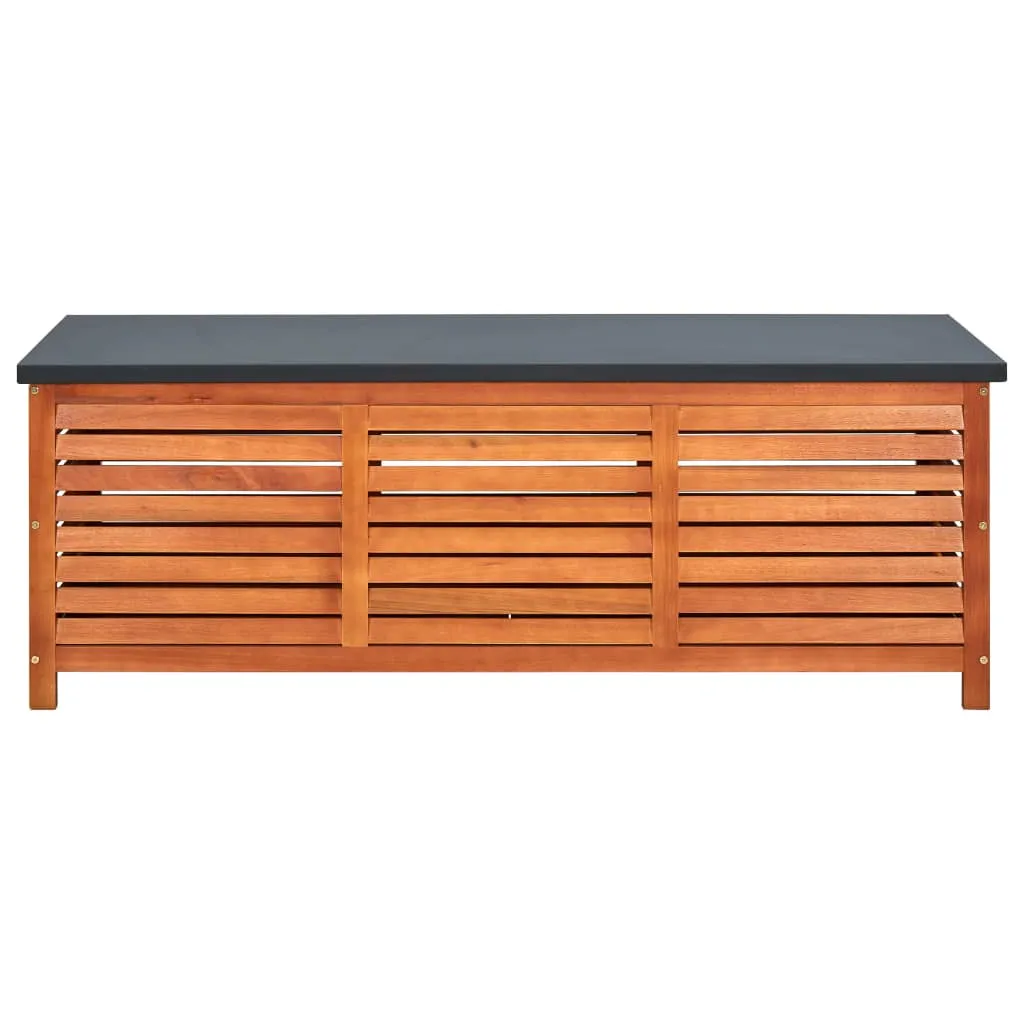 Outdoor Storage Deck Box Chest for Patio Cushions Solid Eucalyptus Wood
