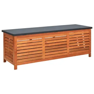 Outdoor Storage Deck Box Chest for Patio Cushions Solid Eucalyptus Wood