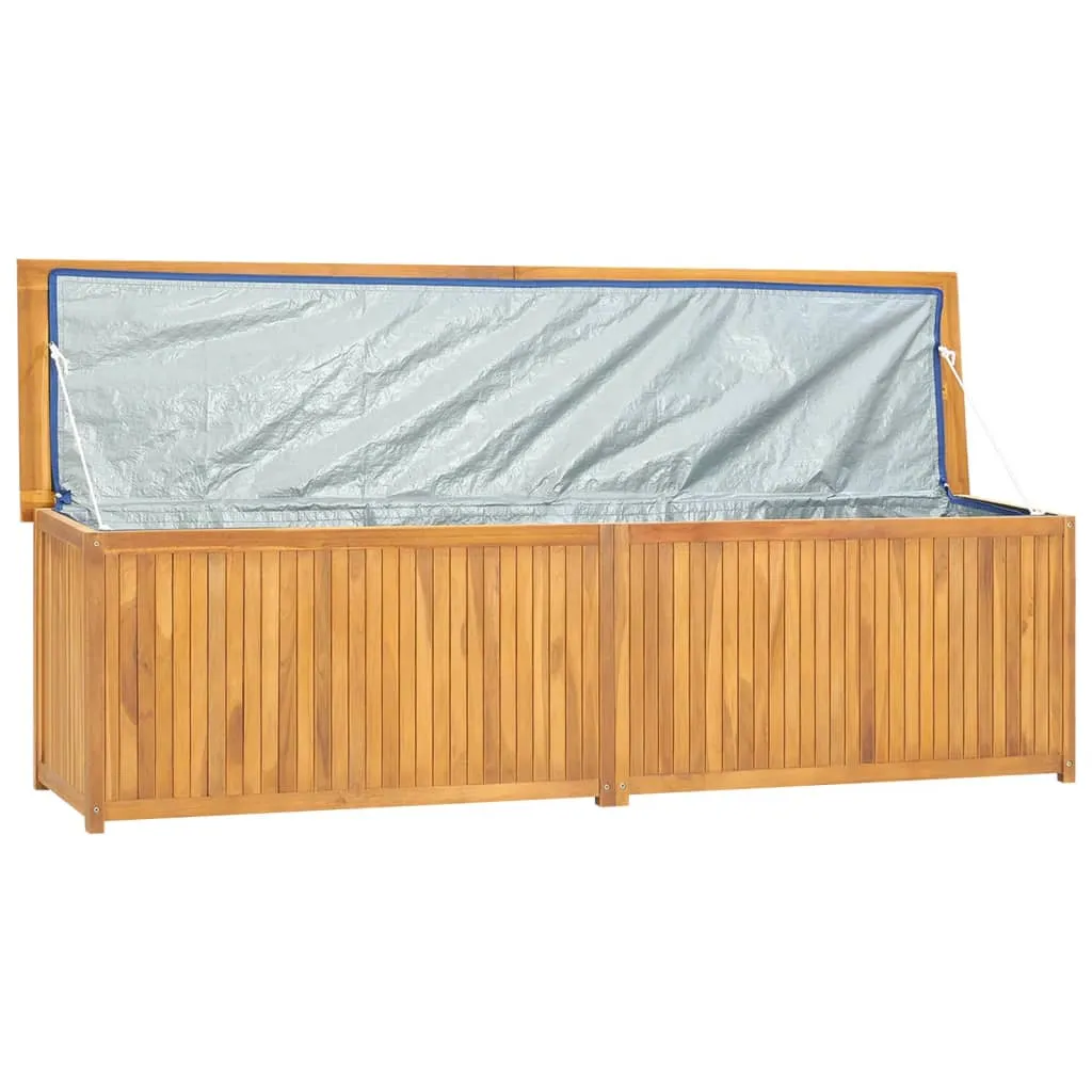 Outdoor Storage Deck Box Chest for Patio Cushions Tools Solid Teak Wood