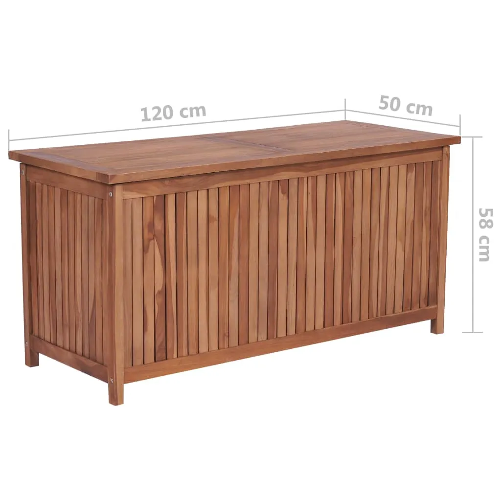 Outdoor Storage Deck Box Chest for Patio Cushions Tools Solid Teak Wood