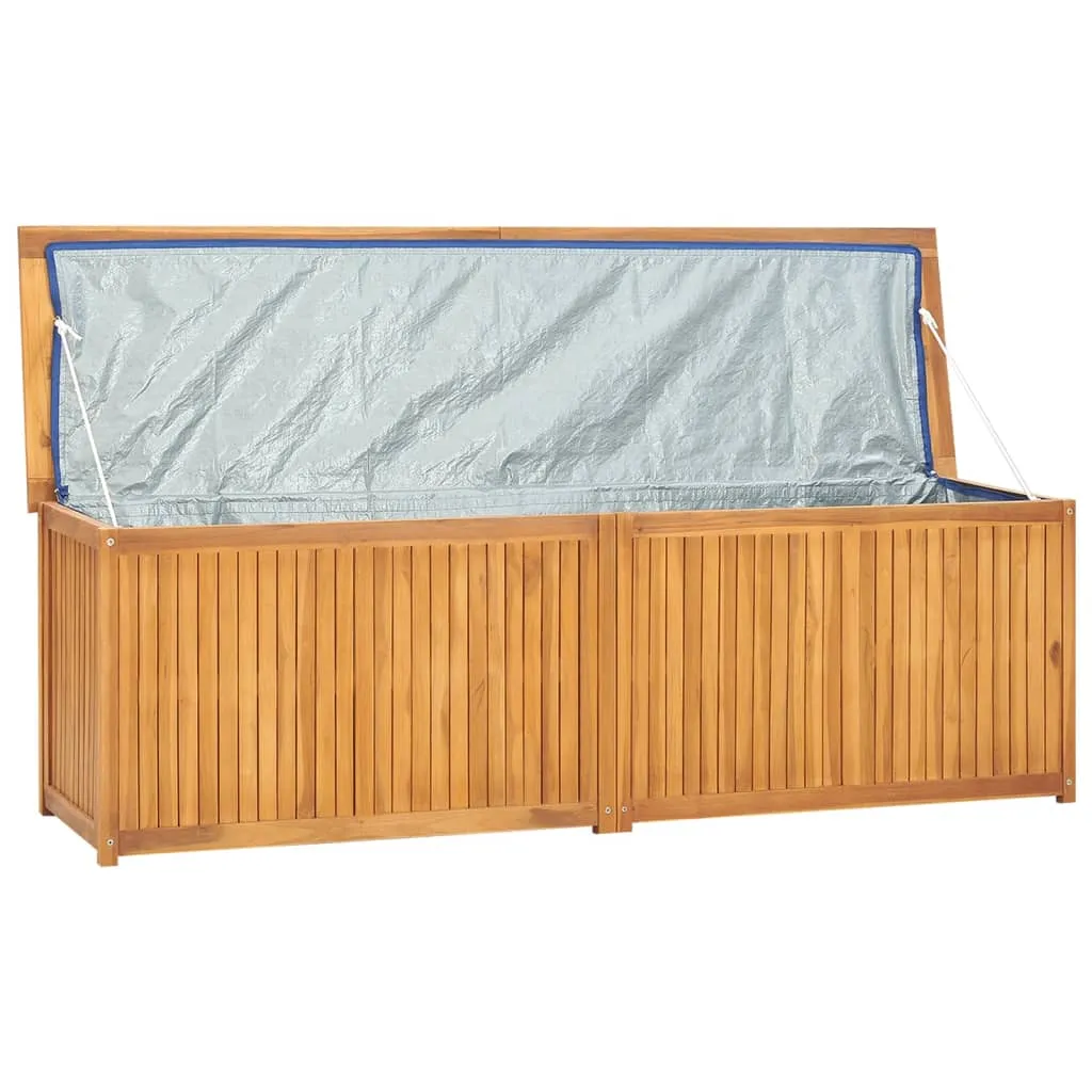 Outdoor Storage Deck Box Chest for Patio Cushions Tools Solid Teak Wood