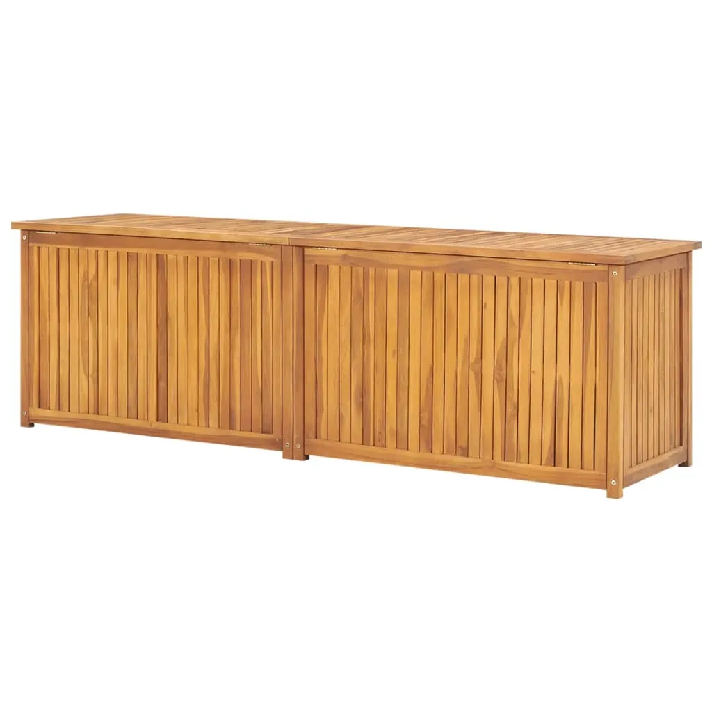 Outdoor Storage Deck Box Chest for Patio Cushions Tools Solid Teak Wood