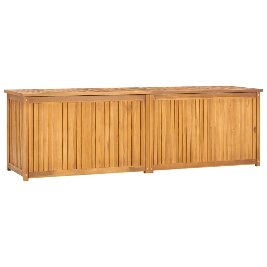 Outdoor Storage Deck Box Chest for Patio Cushions Tools Solid Teak Wood