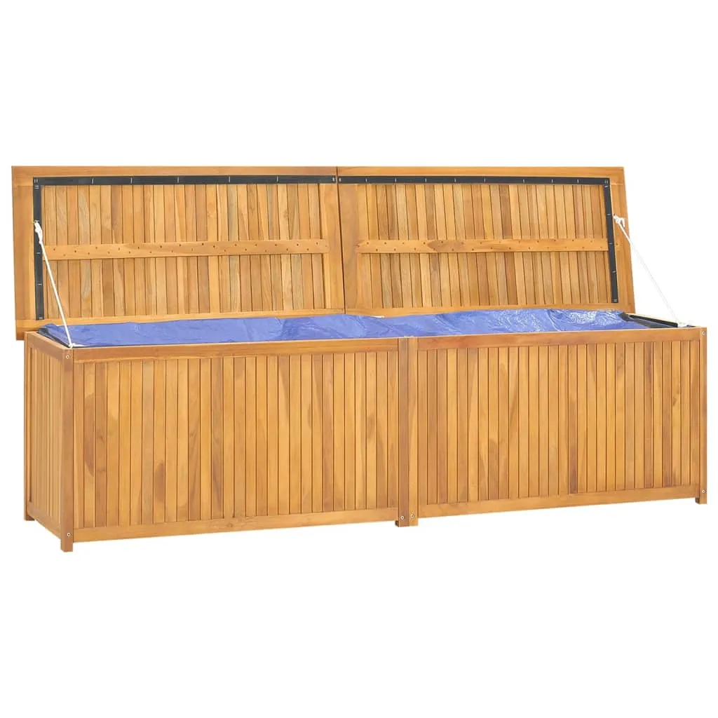 Outdoor Storage Deck Box Chest for Patio Cushions Tools Solid Teak Wood