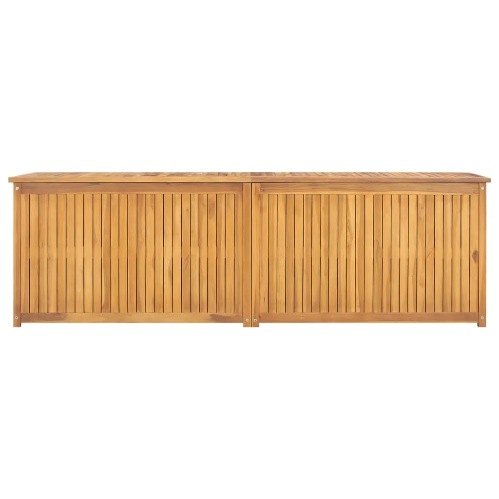 Outdoor Storage Deck Box Chest for Patio Cushions Tools Solid Teak Wood