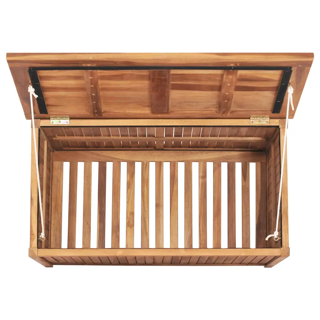 Outdoor Storage Deck Box Chest for Patio Cushions Tools Solid Teak Wood
