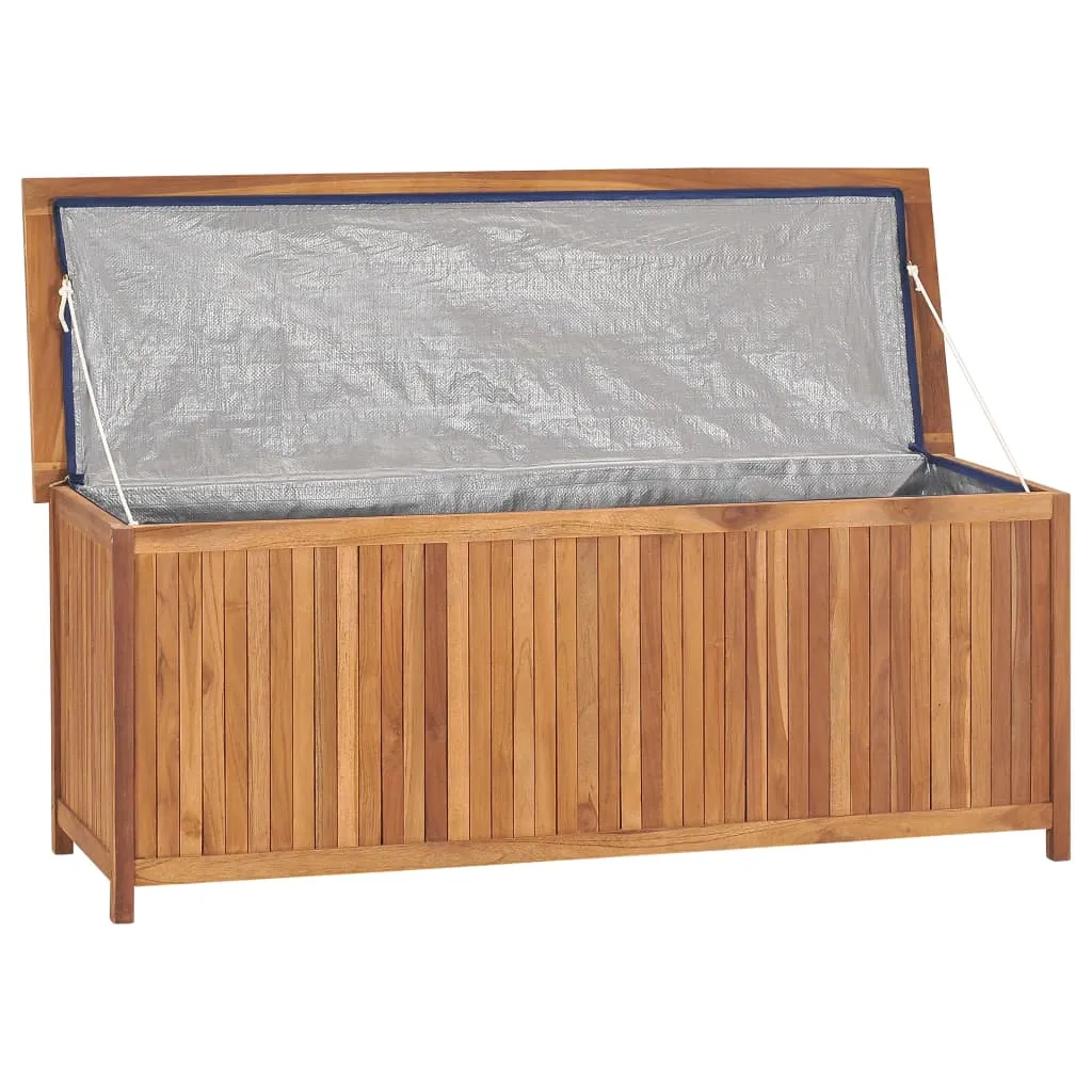 Outdoor Storage Deck Box Chest for Patio Cushions Tools Solid Teak Wood