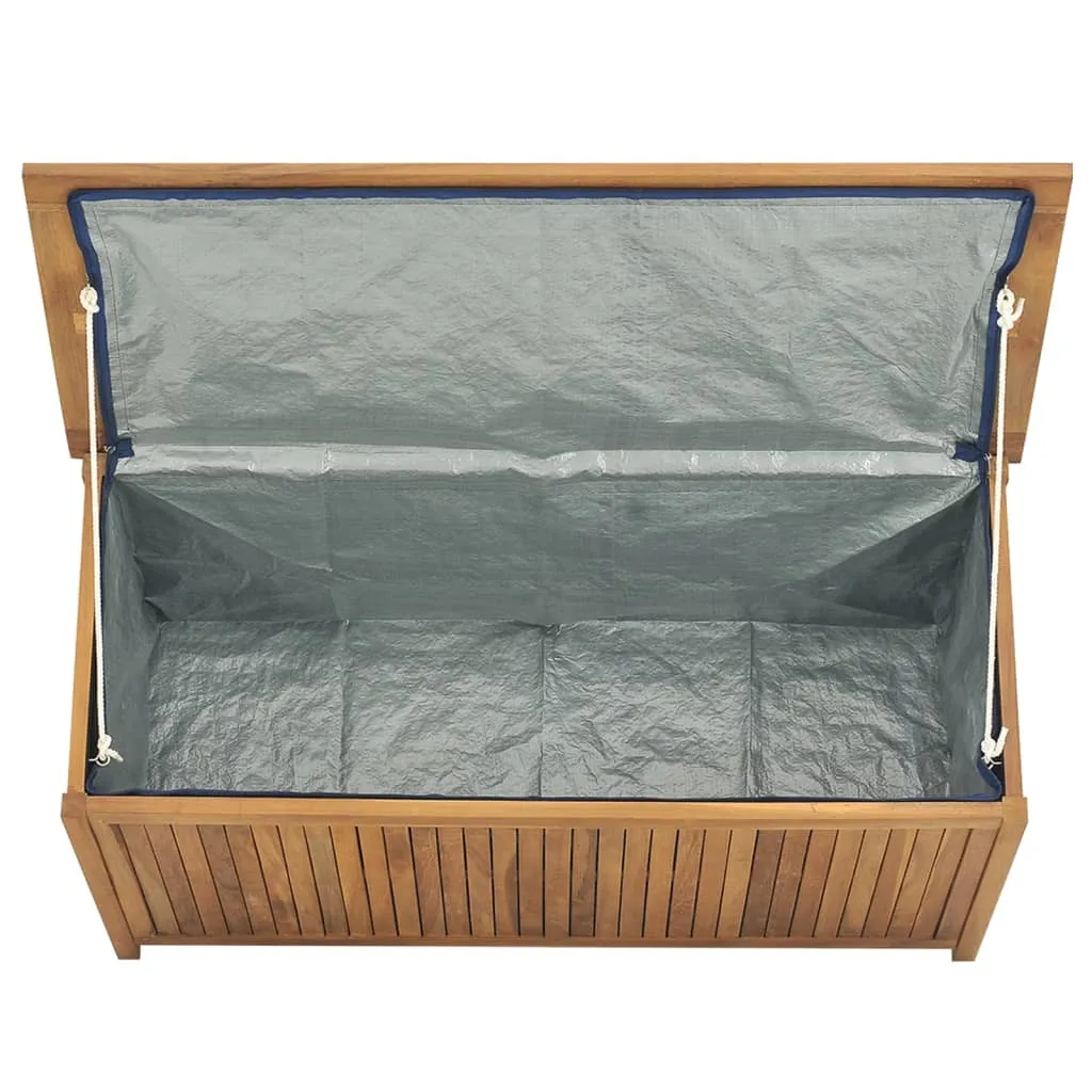 Outdoor Storage Deck Box Chest for Patio Cushions Tools Solid Teak Wood