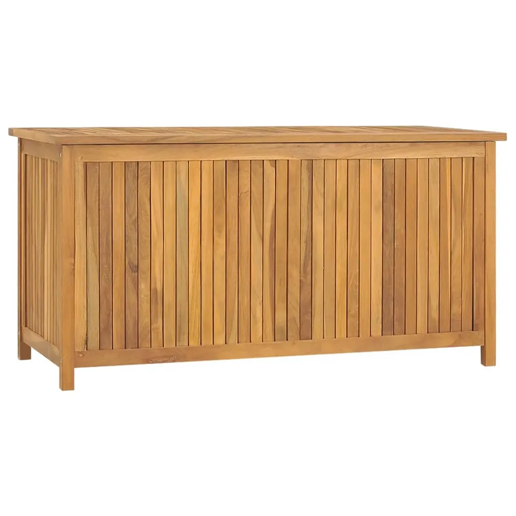 Outdoor Storage Deck Box Chest for Patio Cushions Tools Solid Teak Wood