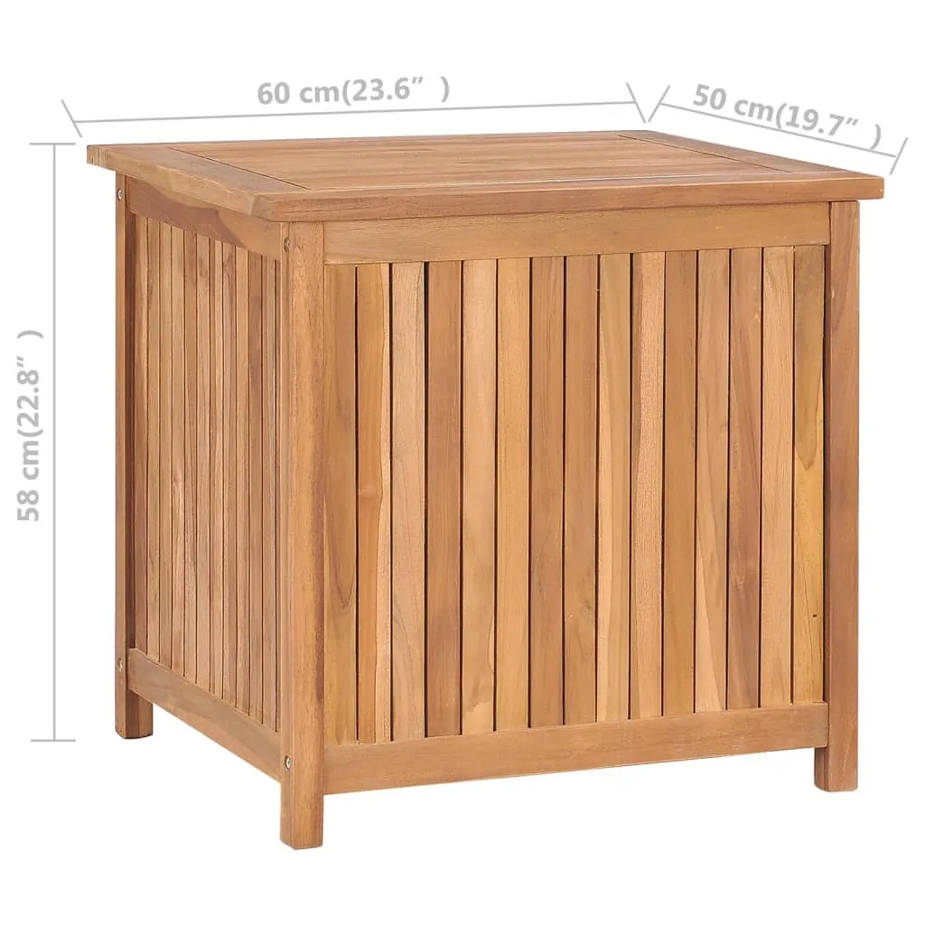 Outdoor Storage Deck Box Chest for Patio Cushions Tools Solid Teak Wood