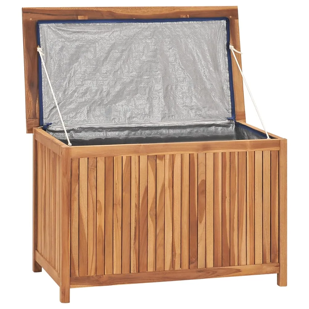 Outdoor Storage Deck Box Chest for Patio Cushions Tools Solid Teak Wood