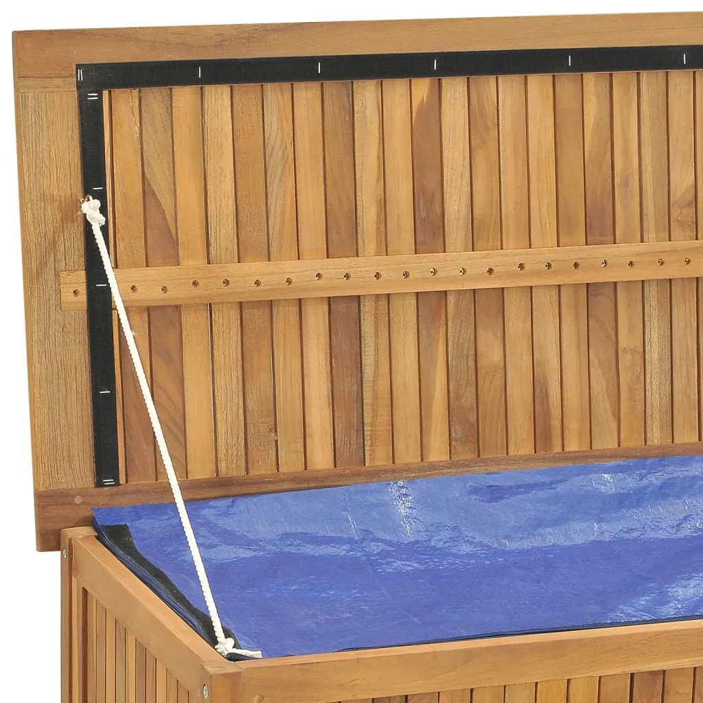 Outdoor Storage Deck Box Chest for Patio Cushions Tools Solid Teak Wood