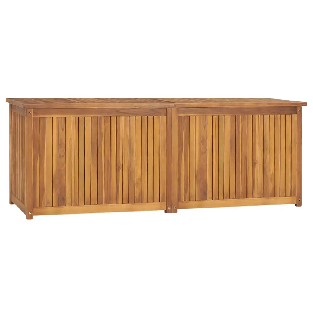 Outdoor Storage Deck Box Chest for Patio Cushions Tools Solid Teak Wood