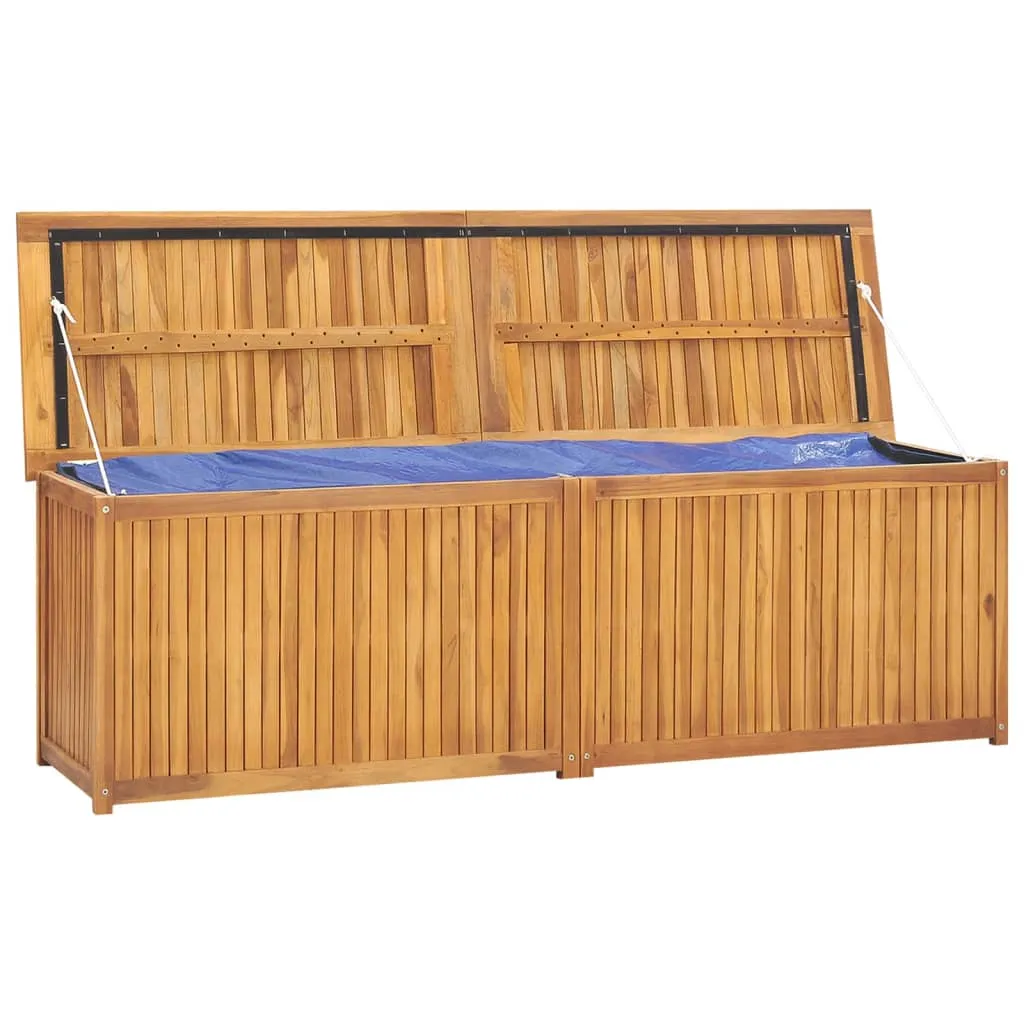 Outdoor Storage Deck Box Chest for Patio Cushions Tools Solid Teak Wood