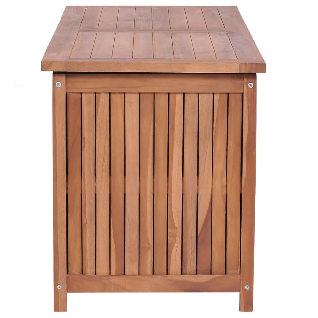 Outdoor Storage Deck Box Chest for Patio Cushions Tools Solid Teak Wood
