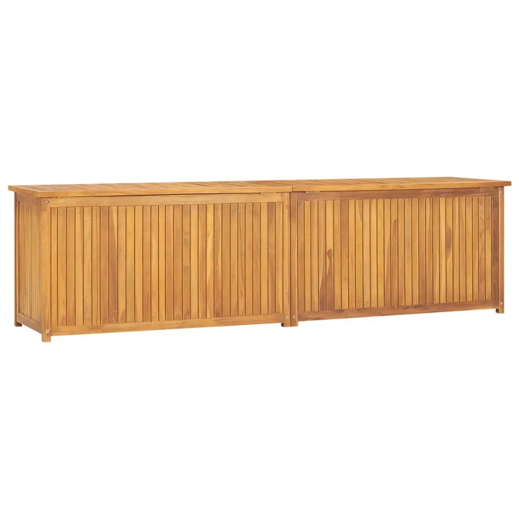 Outdoor Storage Deck Box Chest for Patio Cushions Tools Solid Teak Wood