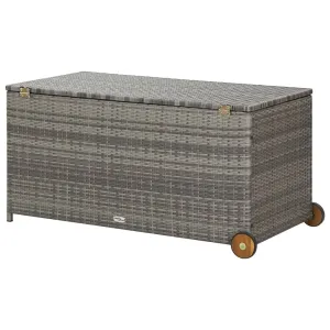 Outdoor Storage Garden Patio Deck Cushion Box Chest Cabinet PE Rattan