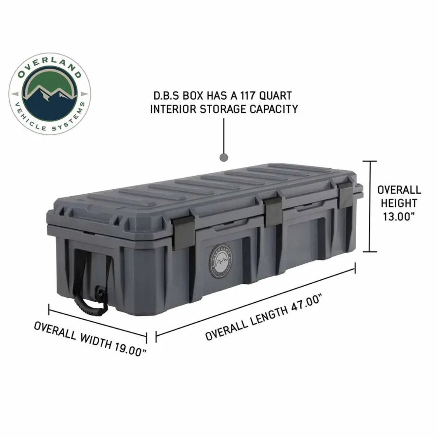 OVS D.B.S. - Dark Grey 117 QT Dry Box With Drain and Bottle Opener