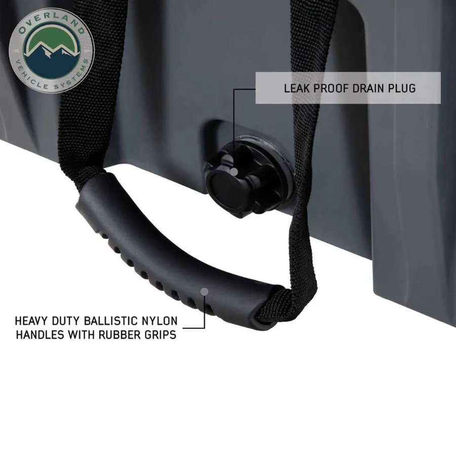 OVS D.B.S. - Dark Grey 117 QT Dry Box With Drain and Bottle Opener