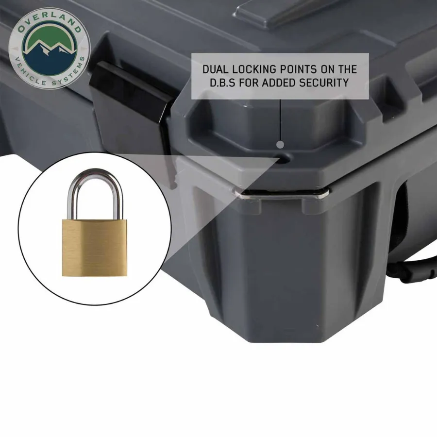 OVS D.B.S. - Dark Grey 117 QT Dry Box With Drain and Bottle Opener