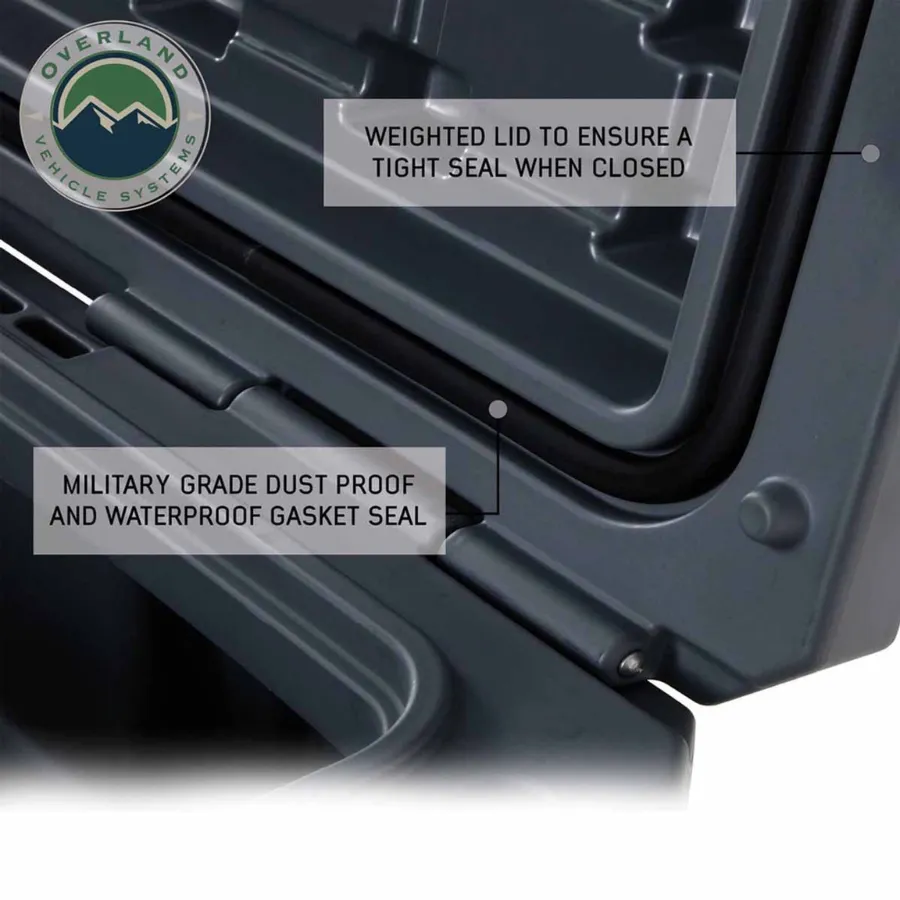 OVS D.B.S. - Dark Grey 117 QT Dry Box With Drain and Bottle Opener